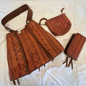 Double J Saddlery Tote, Organizer Clutch, & Makeup Pouch